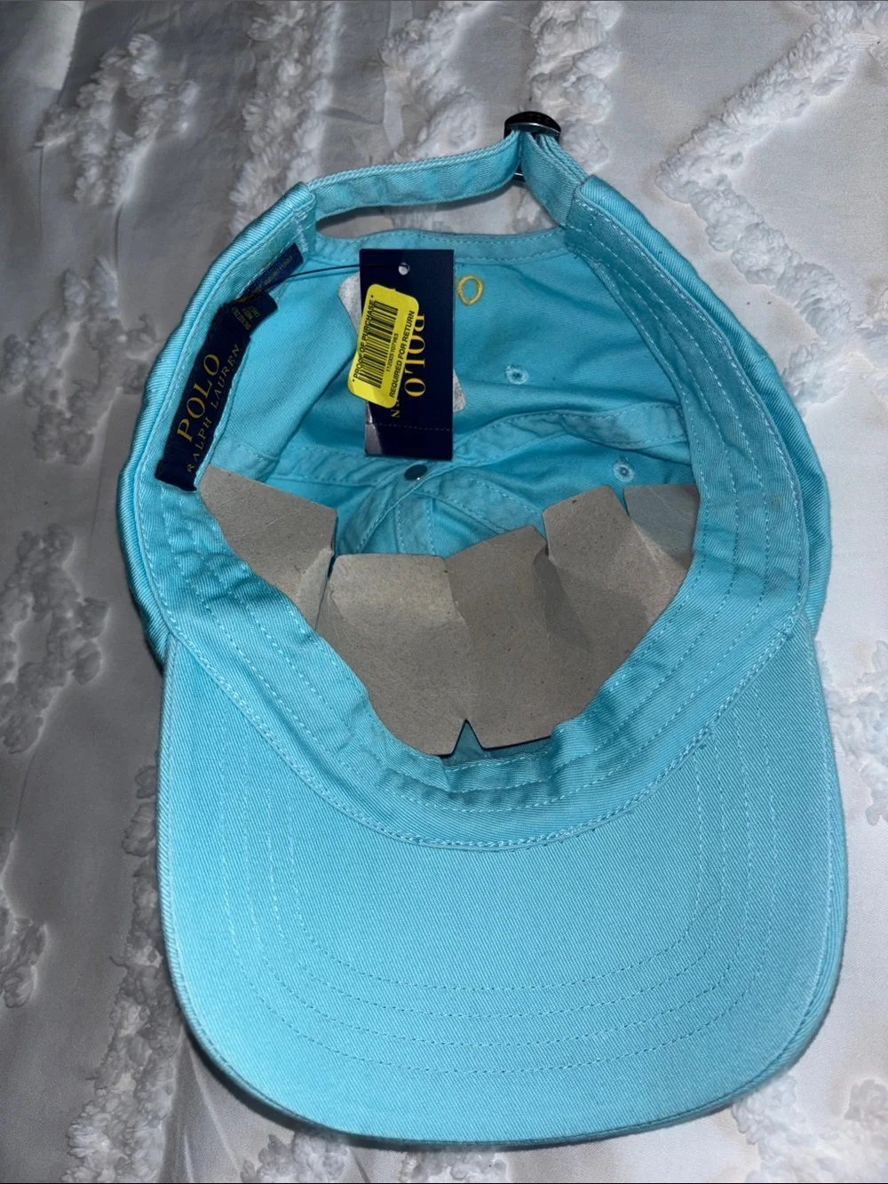 Ralph Lauren Light Aqua Baseball Cap with Yellow Pony